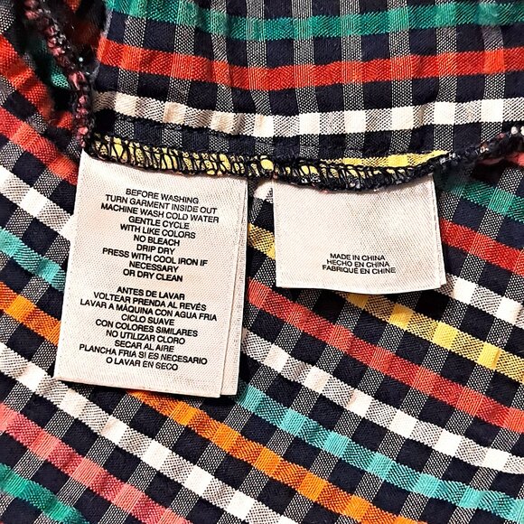 Anne Klein Multicolor Plaid Button-Up Shirt - XL - Picture 6 of 7